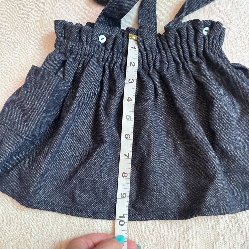 Tocoto Vintage girls wool blend suspender skirt - Picture 6 of 9